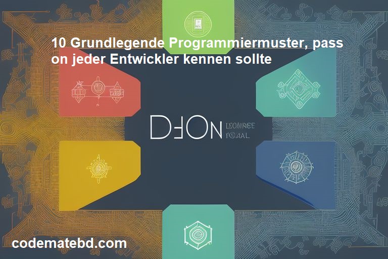 Diagramm der wesentlichen Programmiermuster für eine effektive Softwareentwicklung.