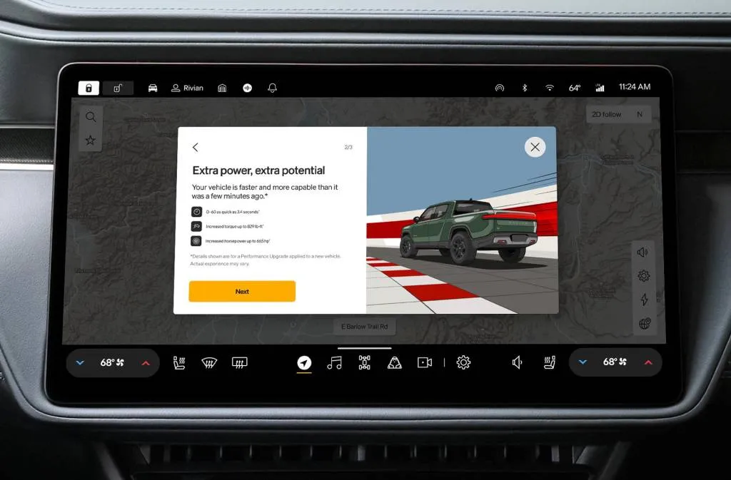 Rivian Performance Upgrade für Dual-Motor-Antriebsstrang (2025.06 Software-Version)