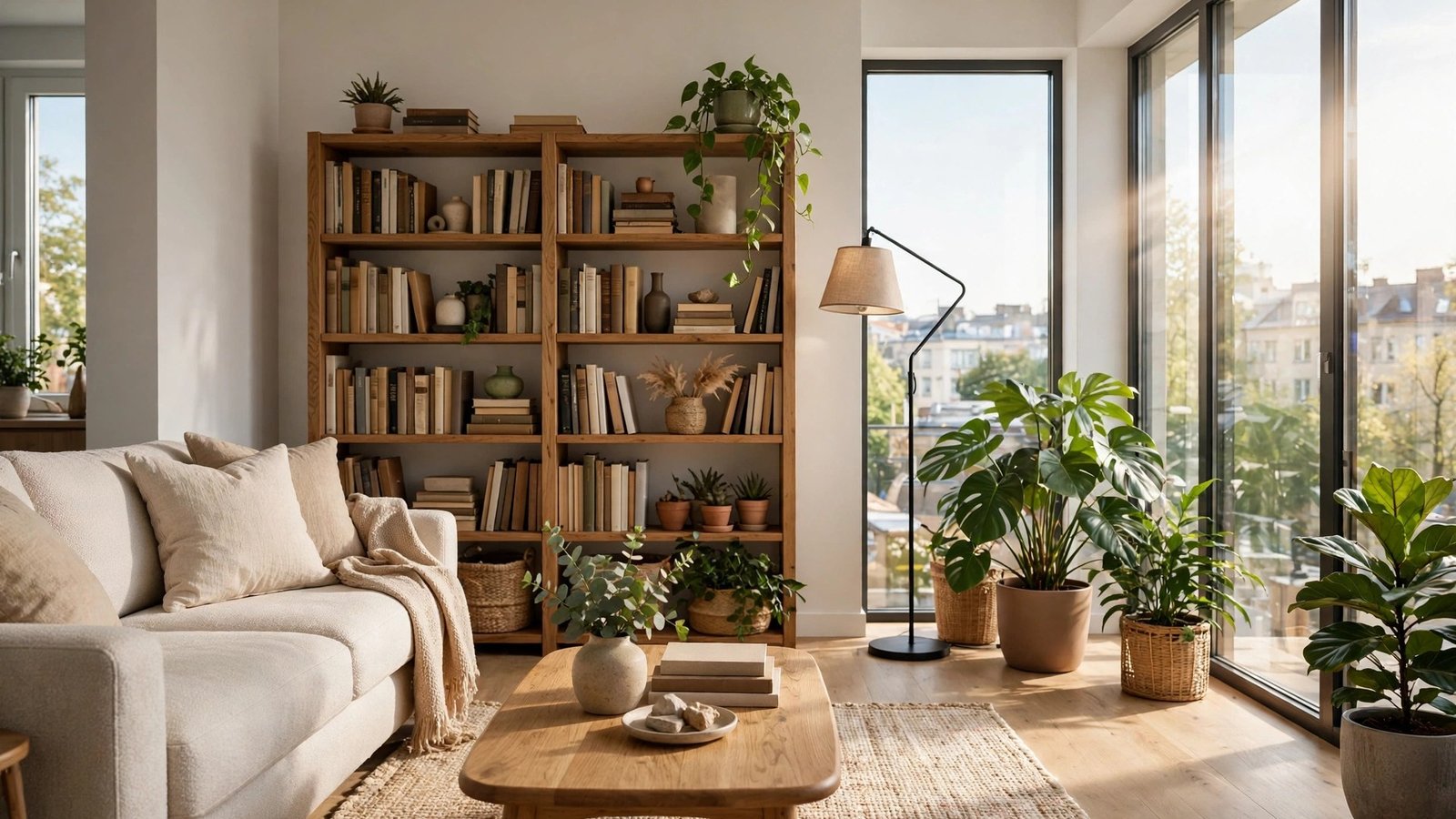 Hausratversicherung Versicherungssumme berechnen: modernes Wohnzimmer als Beispiel für den versicherten Hausrat