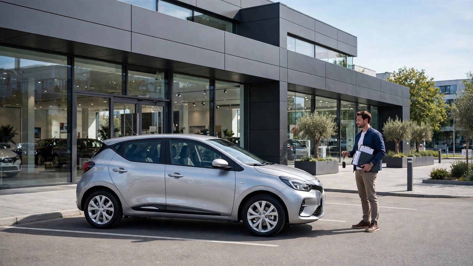 Auto Leasing Privatpersonen sinnvoll Checkliste – Neuwagen vor einem Autohaus