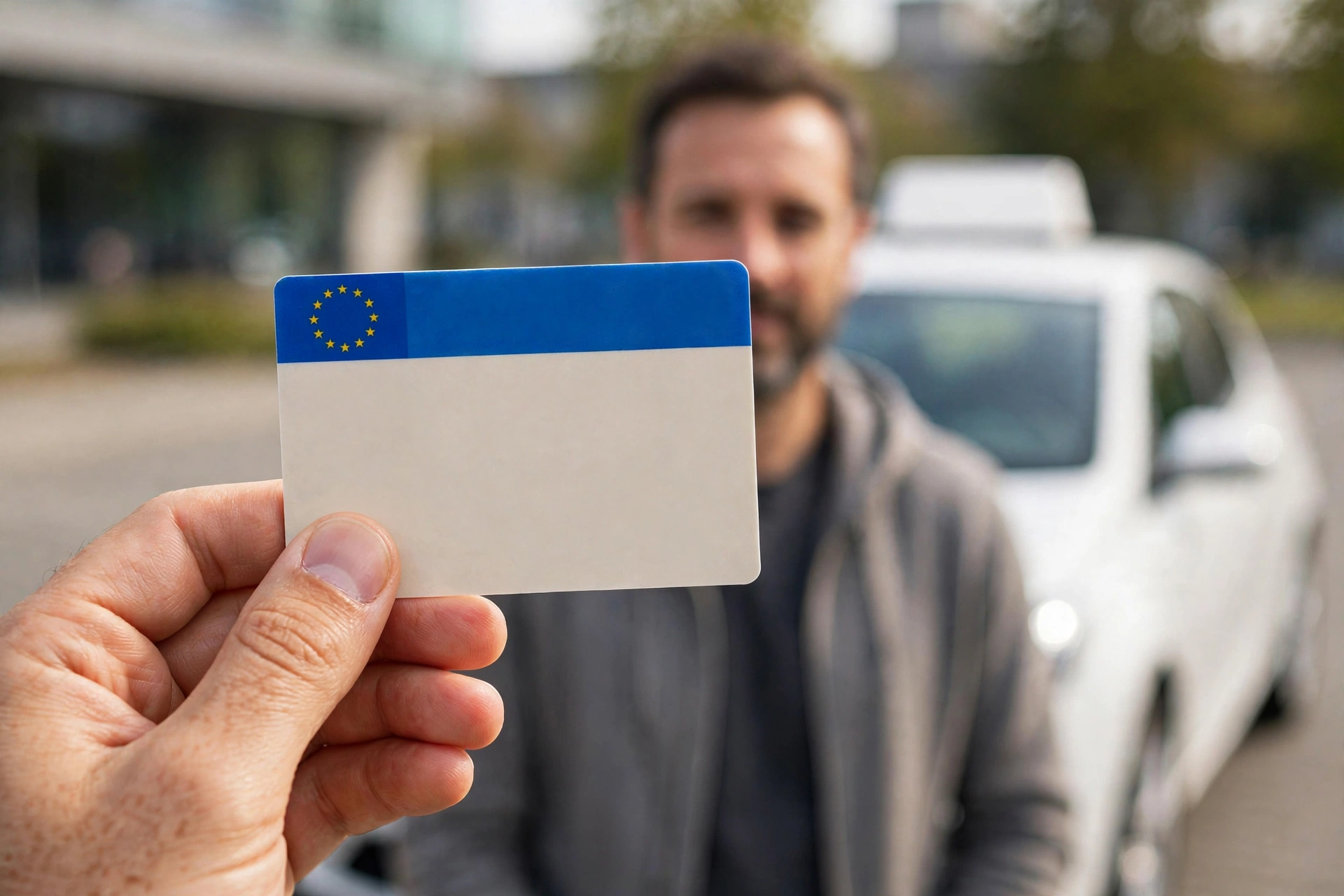 Führerschein 2026: Neuer EU-Kartenführerschein in der Hand eines Fahrschülers