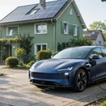 E-Auto Förderung Antrag Checkliste Unterlagen: Elektroauto lädt an der Wallbox 2026