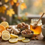 Immunsystem stärken: Orangen, Ingwer, Nüsse und Kräutertee für eine starke Abwehr im Herbst
