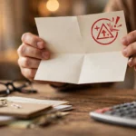 Sonderkündigung Versicherung: geöffneter Brief mit Beitragserhöhung und Taschenrechner