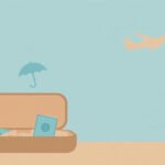 Reiseversicherung kündigen Musterbrief - Koffer und Reiseschutz Illustration