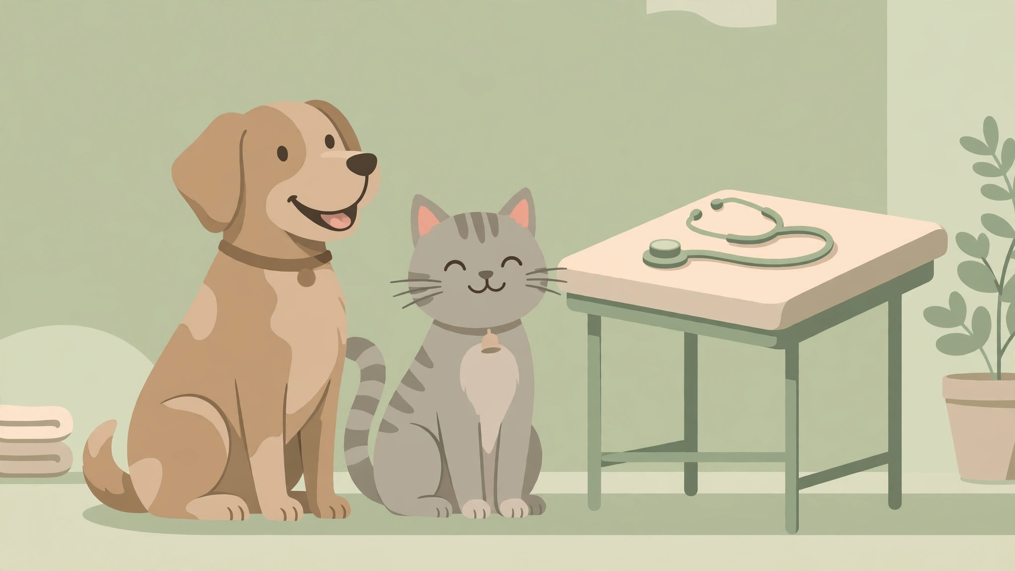Tierkrankenversicherung kündigen: Hund und Katze beim Tierarzt